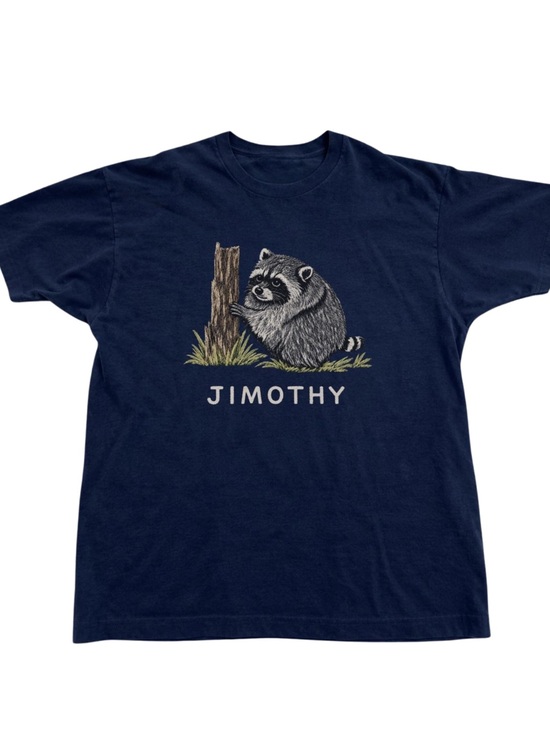 Gildan Tops - Gildan Navy Jimothy Raccoon Graphic Tee